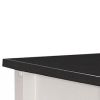 32" White Wood Rolling Kitchen Cart With Storage