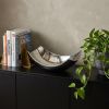 17" Silver Aluminum Scoop Centerpiece Bowl