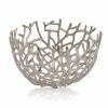 15" Silver Aluminum Twigs Centerpiece Bowl