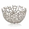 15" Silver Aluminum Twigs Centerpiece Bowl