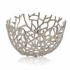 15" Silver Aluminum Twigs Centerpiece Bowl