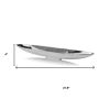 32" Contempo Shiny Silver Long Boat Tray