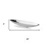 20" Contempo Shiny Silver Short Boat Tray
