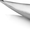 36" Silver Aluminum Leaf Shaped Centerpiece Bowl