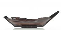 6" Dark Brown Novelty Wood Serving Tray With Handles
