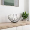 14" Silver Stainless Steel Decorative Bowl