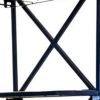 21" Blue Solid Wood and Iron Rolling Kitchen Cart