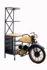 21" Blue Solid Wood and Iron Rolling Kitchen Cart