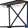 21" Blue Solid Wood and Iron Rolling Kitchen Cart