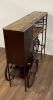 17" Black Solid Wood and Iron Rolling Kitchen Cart