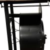 18" Black Solid Wood and Iron Kitchen Cart