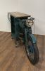 17" Green Solid Wood and Iron Rolling Kitchen Cart