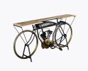 14" Silver Solid Wood and Iron Rolling Kitchen Cart