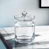 6" Clear Mouth Blown Crystal Biscuit Jar