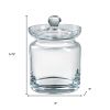 6" Clear Mouth Blown Crystal Biscuit Jar