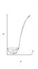 Mouth Blown Lead Free Crystal Gravy Dressing Or Punch Ladle