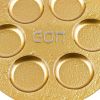13" Gold Handcrafted Glass Round Seder Plate