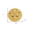 13" Gold Handcrafted Glass Round Seder Plate