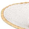 8" Clear And Gold Glass Scalloped Edge Oval Serving Bowl
