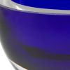 6" Blue Lead Free Crystal Round Serving Bowl