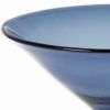 11" Blue Mouth Blown Crystal Round Pedestal Centerpiece Bowl