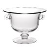 13" Clear Lead Free Crystal Round Pedestal Centerpiece Bowl With Handles