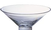 11" Clear Mouth Blown Crystal Round Pedestal Centerpiece Bowl