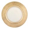 13" Clear And Gold Round Glass Handmade Charger Plate