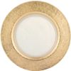 13" Clear And Gold Round Glass Handmade Charger Plate