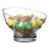 7" Clear Mouth Blown Slant Edge Glass Candy Bowl