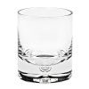 Set of Four Clear Mouth Blown Crystal Old Fashion Glasses
