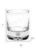 Set of Four Clear Crystal Rocks Old Fashion Glasses