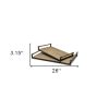 Set of Two Brown Wood Indoor Outdoor Serving Tray With Handles