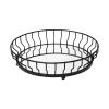 20" Black Round Metal Indoor Outdoor Serving Tray With Handles