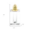 Set of Two Clear And Gold Crystal Pepper Shakers