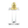 Set of Two Clear And Gold Crystal Pepper Shakers