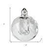 Set of Two Clear And Silver Crystal Geometric Pepper Shakers