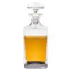 Clear Crystal Glass Squared Shape Stemless Decanter