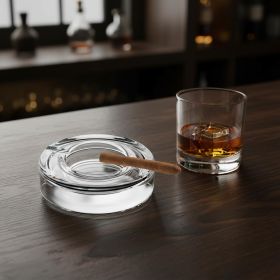 Mouth Blown European Crystal Cigar Ash Tray