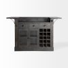 29" Gray Solid Wood Rolling Kitchen Island With Storage