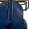 53" Blue Solid Wood and Iron Kitchen Cart