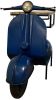 53" Blue Solid Wood and Iron Kitchen Cart