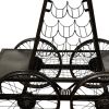 Rustic Black Rail Car Bar Cart