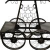 Rustic Black Rail Car Bar Cart