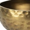 11" Antiqued Brass Hammered Artisan Round Centerpiece Bowl