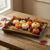 19" Brown Wood Handmade Serving Tray With Handles