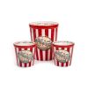 Three Piece Ceramic Popcorn Bowl Set