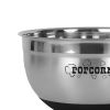 Sleek Stainless Steel Popcorn Serving Bowl