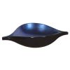 19" Black And Blue Solid Wood Novelty Centerpiece Bowl