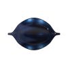 19" Black And Blue Solid Wood Novelty Centerpiece Bowl
